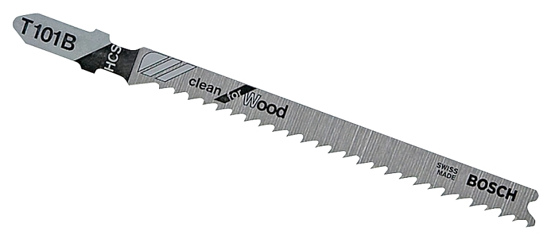 Bosch T101B Jig Saw Blade, 4 in L, 10 TPI, HCS Cutting Edge