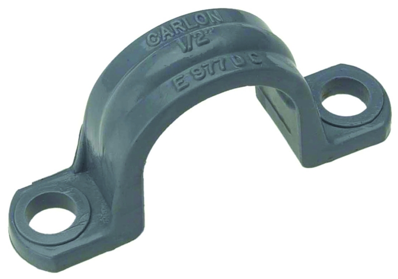Carlon E977DC25-UPC Conduit Clamp, 1/2 in, PVC, Gray