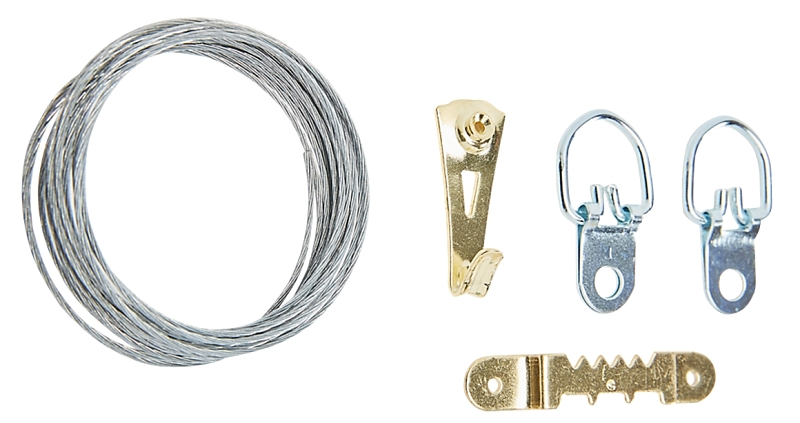 National Hardware N260-399 Picture Hanging Kit, Steel, Bronze, Brass, 9-Piece