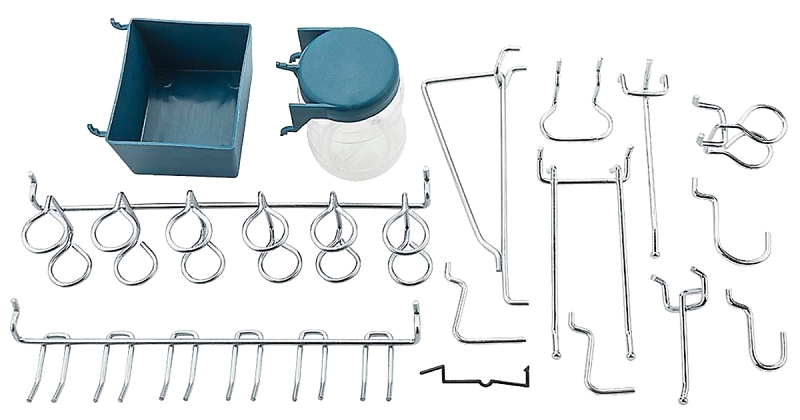 National Hardware N112-058 Peg Hook Assortment, 1/8, 1/4 in Opening, Steel, Zinc-Plated