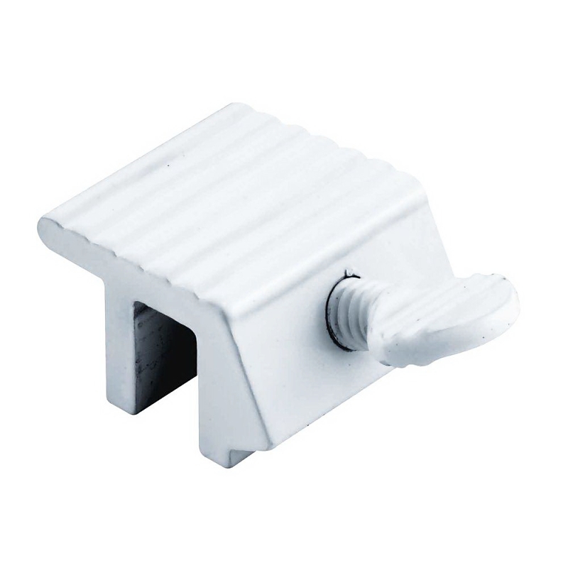 Prime-Line U 9802 Sliding Window Lock, 15/16 in L x 1/2 in W Backplate, Aluminum, Painted