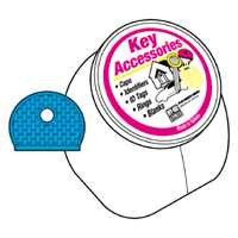 2GO KT134 Key Cap, PVC, Assorted, For: Medium-Sized House and Padlock Keys