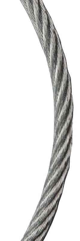 Baron 695940 Cable, 3/32 in Dia, 500 ft L, 184 lb Working Load, Steel, Galvanized