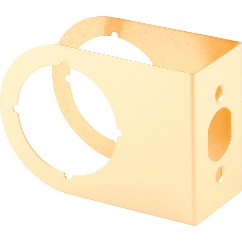 Prime-Line U 10260 Lock and Door Reinforcer, 2-3/8 in Backset, 1-3/8 in Thick Door, Brass, 3 in H, 3-7/8 in W