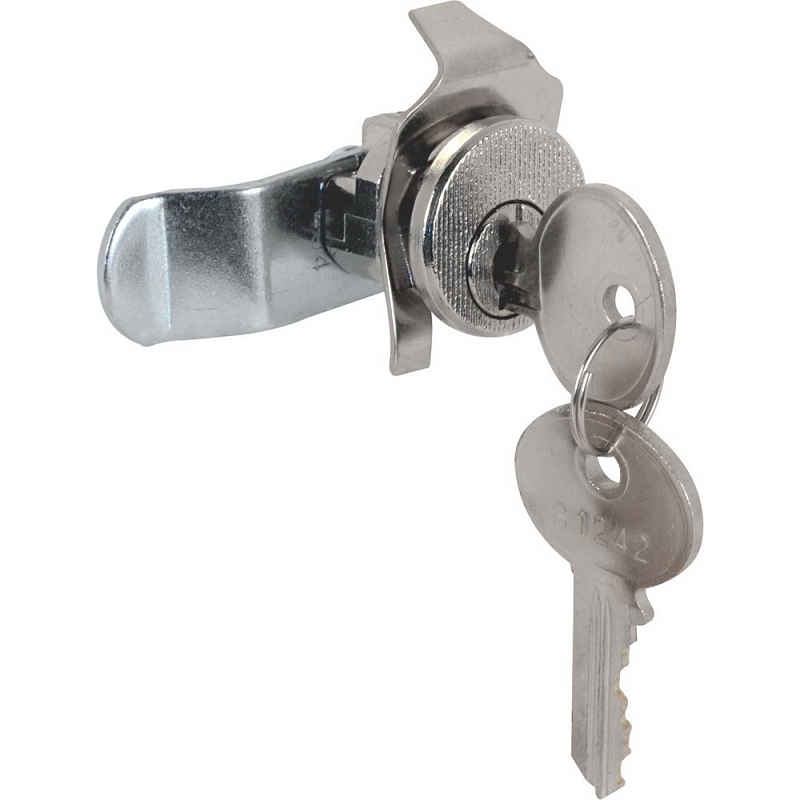 Defender Security S 4125 Mailbox Lock, 1-7/32 in W Dimensions, Tumbler Lock, Keyed Key, Steel, Nickel