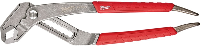 Milwaukee 48-22-6212 V-Jaw Plier, 12 in OAL, 2-3/4 in Jaw Opening, Red Handle, Comfort Grip Handle, 1/4 in W Jaw