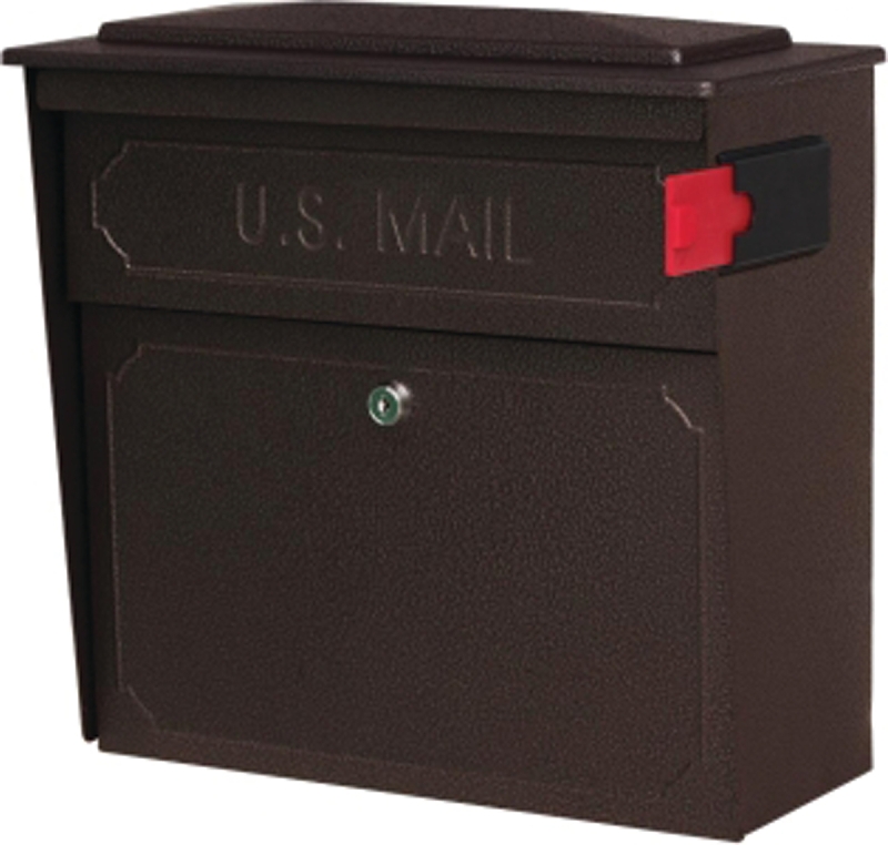 Mail Boss 7174 Townhouse MailBox, Steel, Bronze/Galvanized, Bronze, 15-3/4 in W, 7-1/2 in D, 16 in H