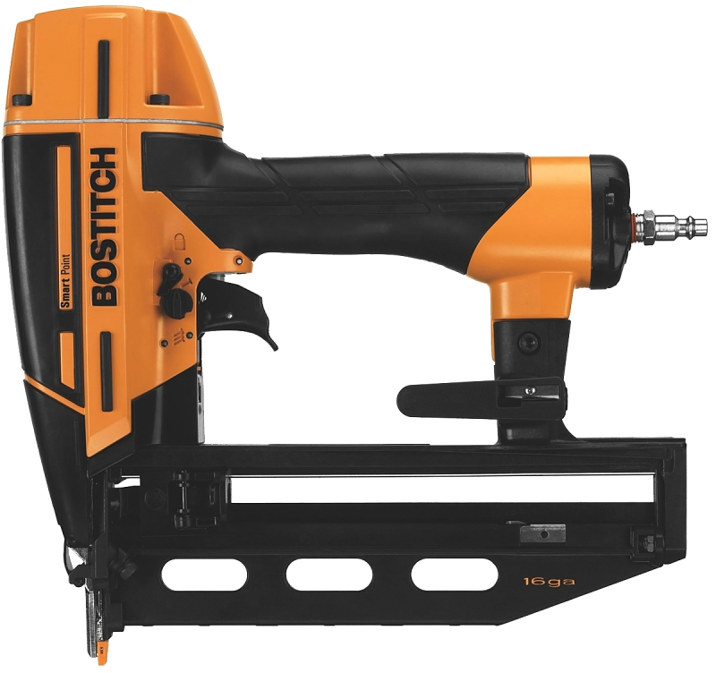 Bostitch BTFP71917 Finish Nailer Kit, 100 Magazine, 0 deg Collation, Glue Collation, 2-1/2 in Fastener, 2 cfm Air