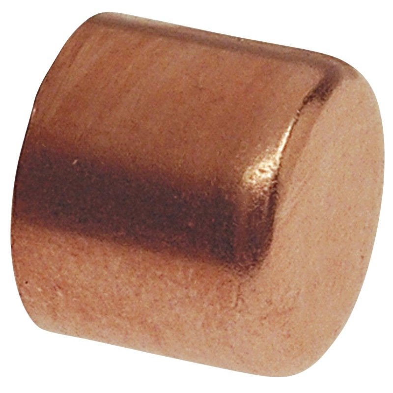 Nibco 617 Series W01860D Pipe Cap, 3/4 in, Sweat, Copper, 700 psi Pressure