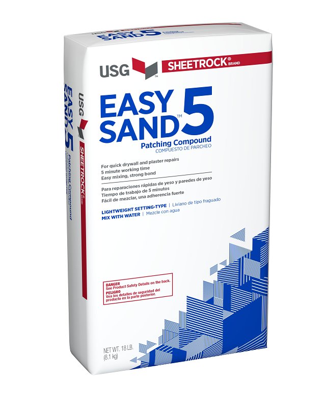 USG Easy Sand 384150-060 Joint Compound, Powder, Natural, 18 lb Bag