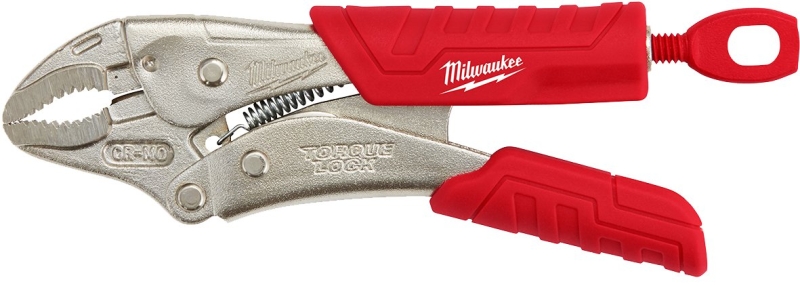 Milwaukee Torque Lock 48-22-3405 Locking Plier, 5 in OAL, Black/Red/Silver Handle, Comfort Grip, Overmold Handle