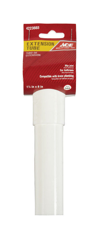 Ace 1-1/4 in. D X 6 in. L Polypropylene Extension Tube