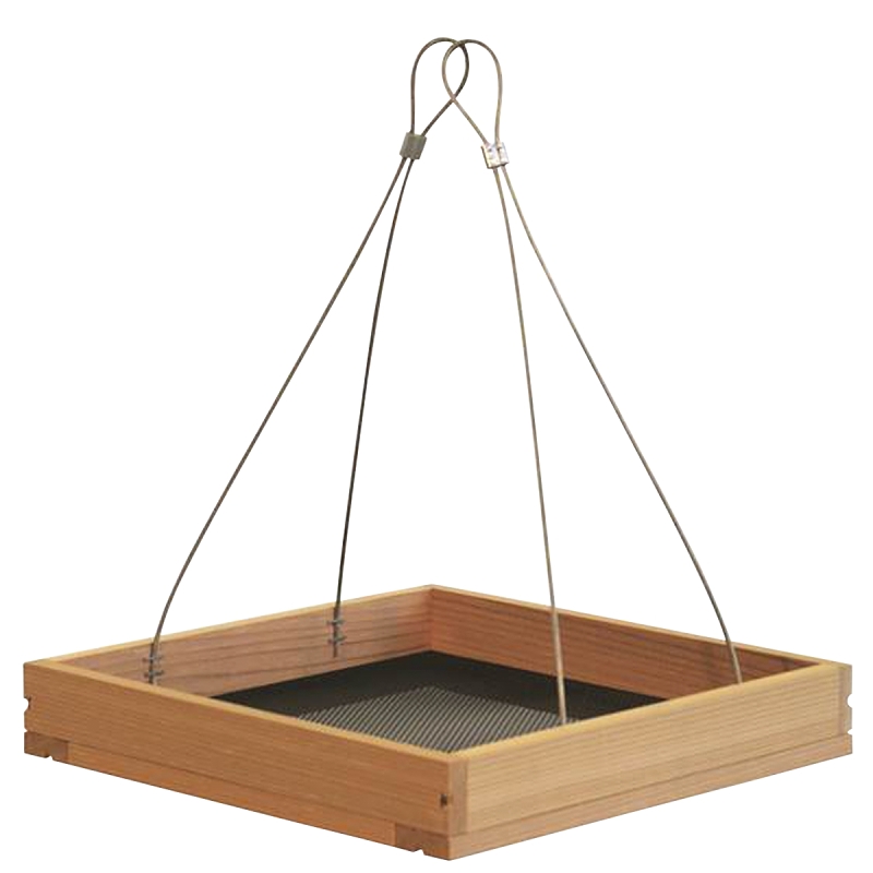 Perky-Pet 50178 Hanging Tray Bird Feeder, 1.6 lb Seed, Metal/Pine Perky-Pet 50178 Hanging Tray Bird Feeder, 1.6 lb Seed, Metal/Pine
