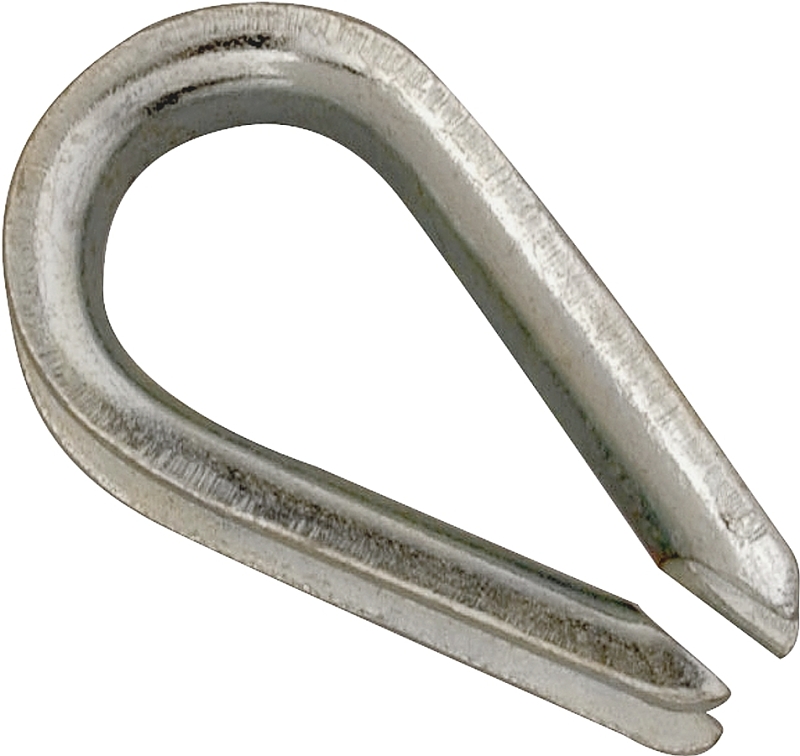 Campbell T7670629 Wire Rope Thimble, 1/4 in Dia Cable, Iron, Electro-Galvanized