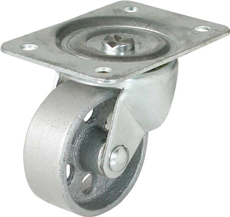 Shepherd Hardware 9174 Swivel Caster, 2 in Dia Wheel, 1 in W Wheel, Iron Wheel, Silver, 125 lb