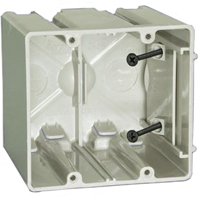 Sliderbox SB-2 Electrical Box, 4-Outlet, 2-Gang, 2-Knockout, 1/2 in Knockout, Polycarbonate, Beige, Wall Mounting