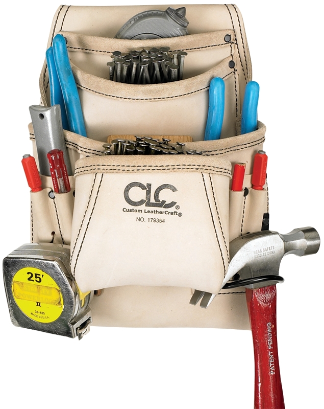 Amazon | Custom Leathercraft1782348-Pocket Nail And Tool Bag