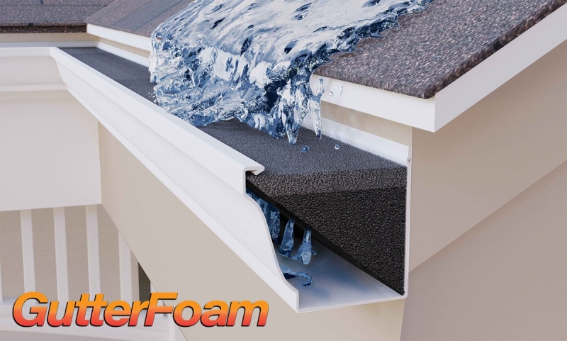 GutterStuff GS-K5 Gutter Guard, 4 ft L, 5 in W, Polyester, Black, Pack of 8