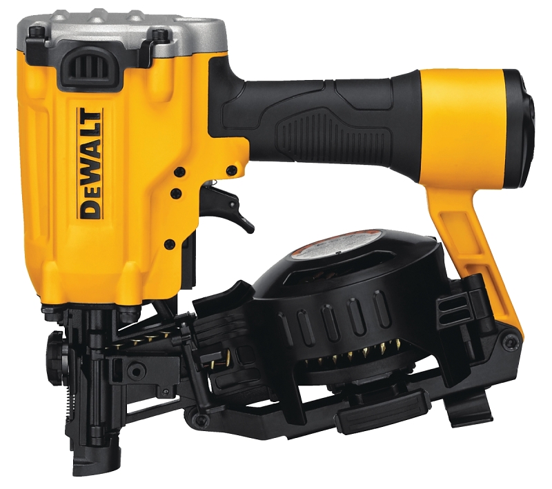 DEWALT DW45RN Roofing Nailer, 120 Magazine, 15 deg Collation, Coil Collation, 0.12 in Fastener, 3.7 cfm Air