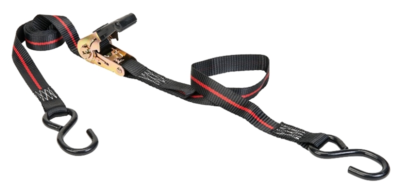 Keeper 45721 Tie-Down, 1 in W, 8 ft L, Steel, Multi-Color, 500 lb, S-Hook End Fitting