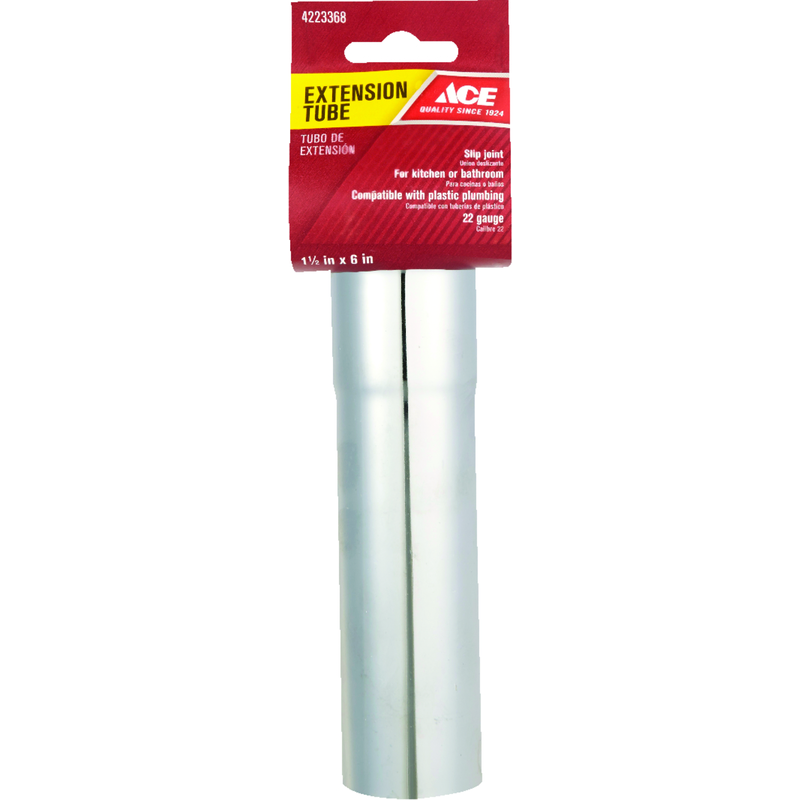 Ace 1-1/2 in. D X 6 in. L Brass Extension Tube