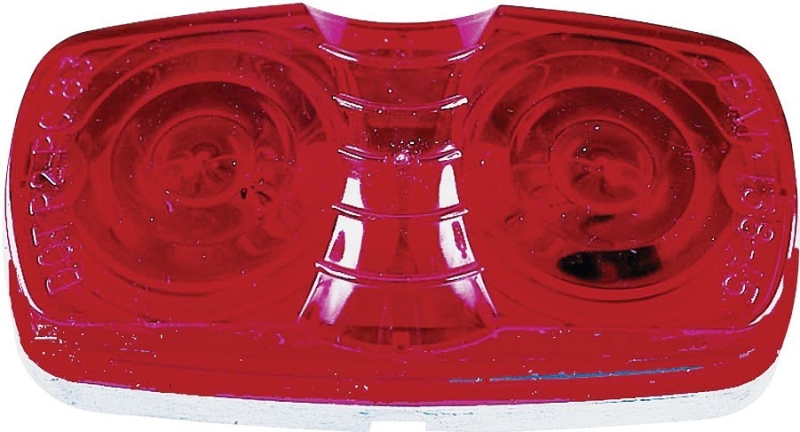 PM V138R Side Marker/Clearance Light, 12 V, Incandescent Lamp, Red Lens, Surface Mounting