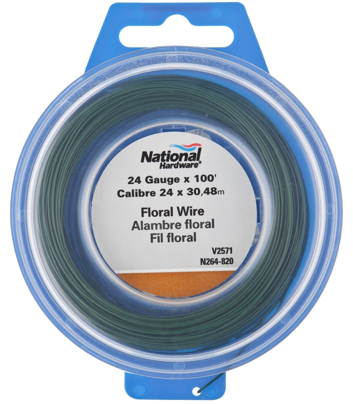 National Hardware V2571 Series N264-820 Wire, 0.023 in Dia, 100 ft L, Steel, 10 lb, 24 ga Gauge