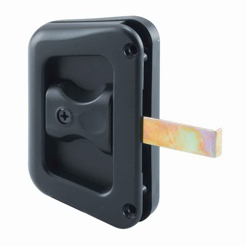 Prime-Line A 187 Door Latch and Pull, 3-11/16 in L Handle, 3-13/16 in H Handle, Plastic/Steel