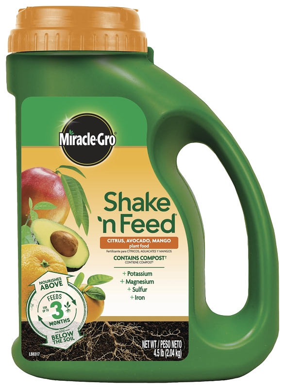 Miracle-Gro 3002710 Plant Food, 4.5 lb Shaker Jug, Granular, 8-2-10 N-P-K Ratio
