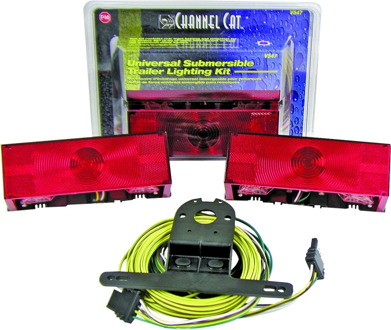 PM V547 Rectangular Submersible Rear Light Kit, 12 V, 2-Lamp, Incandescent Lamp, Clear/Red Lamp