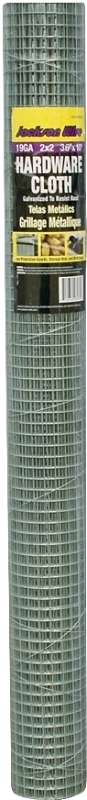 Jackson Wire 11 03 16 13 Hardware Cloth, 10 ft L, 36 in W, 19 ga Gauge, 1/2 x 1/2 in Mesh, Steel, Galvanized