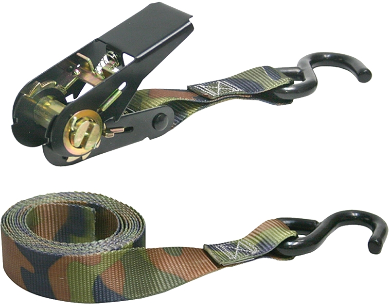 Keeper 03508-V Tie-Down, 1 in W, 8 ft L, Steel, Camouflage, 400 lb, S-Hook End Fitting