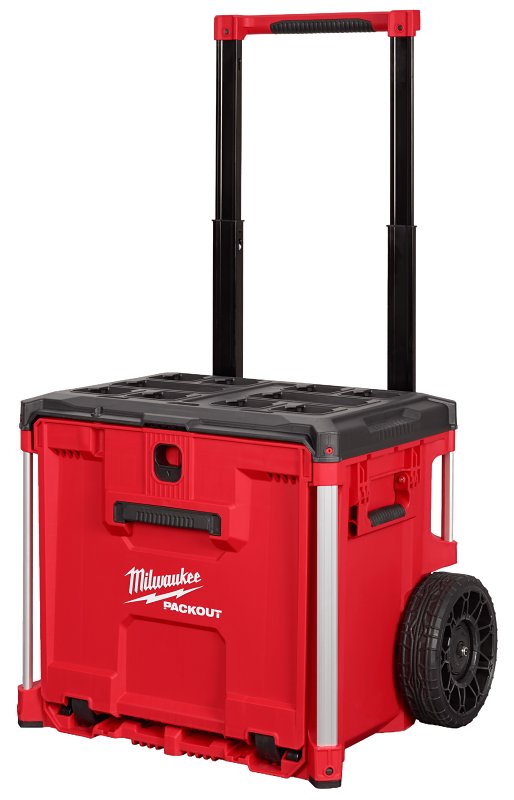 Milwaukee PACKOUT 48-22-8420 Rolling Drawer Tool Box, 250 lb, Polypropylene, Black/Red, 1-Drawer