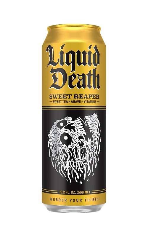 Liquid Death 1700022 Iced Tea, Sweet Reaper, 19.2 oz Can, Pack of 12