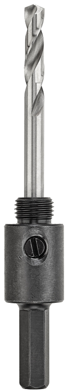 DEWALT DAH9384PBM Hole Saw Arbor, 1/2-20 Thread, 3/8 in Shank, 9/16 to 1-3/16 in Dia Bit, Hex Shank