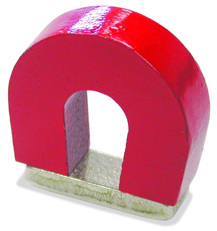 Magnet Source 07279 Horseshoe Magnet, 1 in L, 1.126 in W, Red