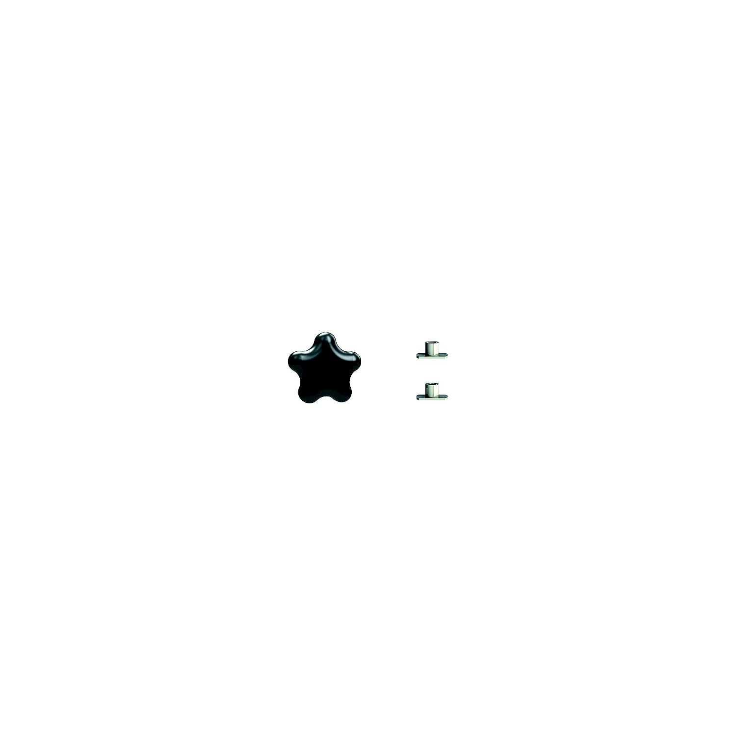 BLK KNOB WITH T-SERT