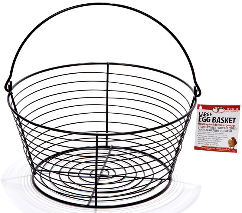 Miller EB13 Egg Basket, 13-3/8 in L, 13 in W, Wire, Black