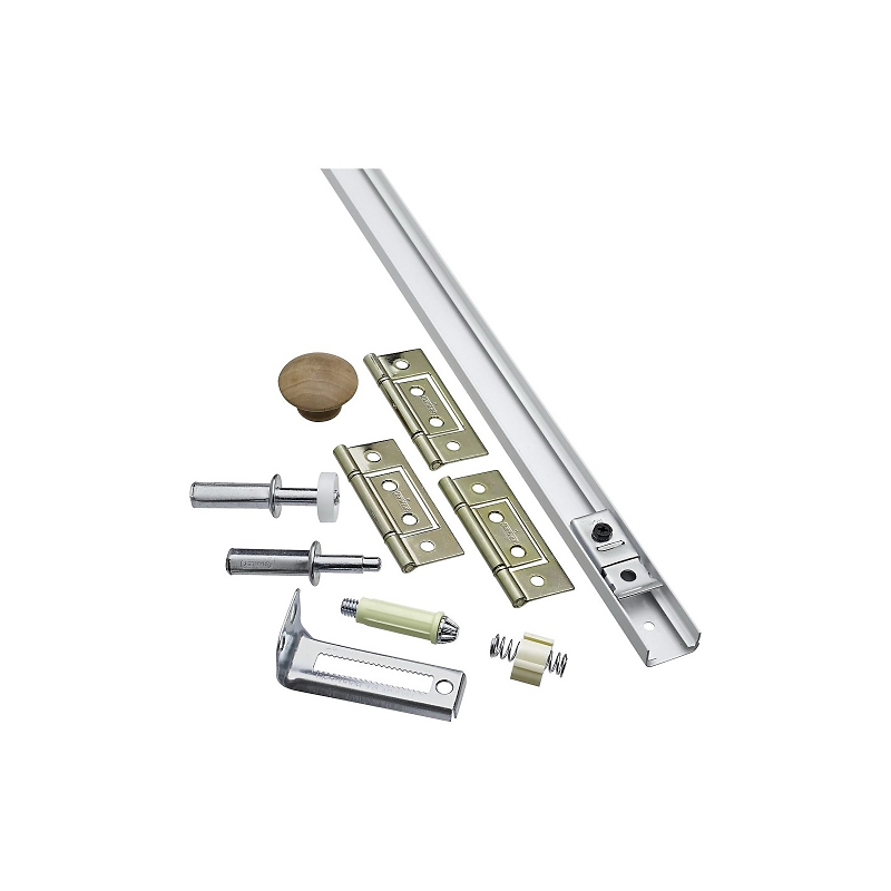 National Hardware N343-715 Folding Door Hardware Set, Steel, White, Surface Mounting, For: Bi-Fold Doors