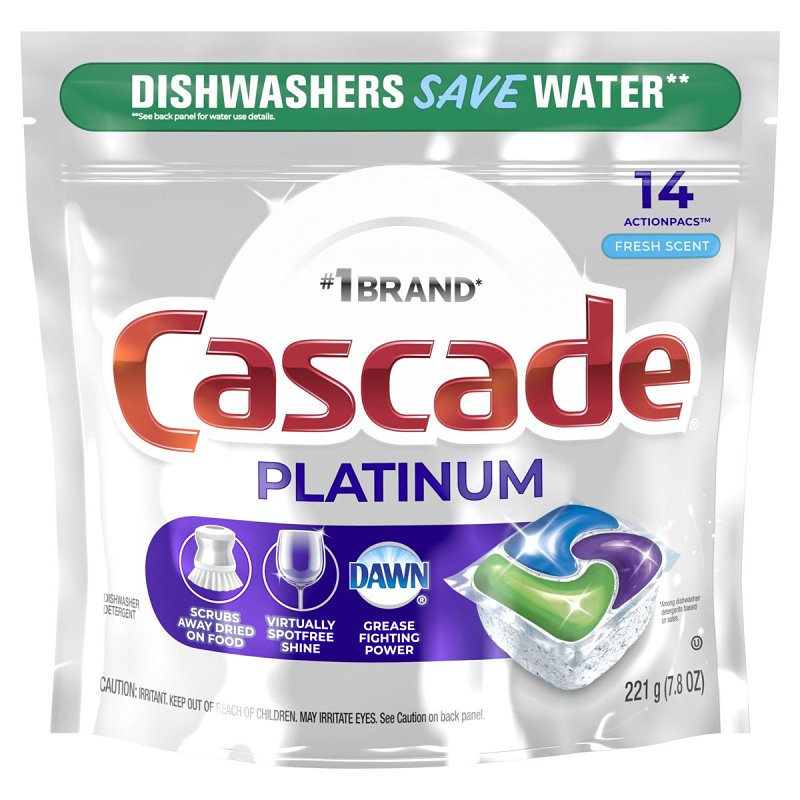 Cascade Platinum 80704 Dishwasher Detergent Fresh