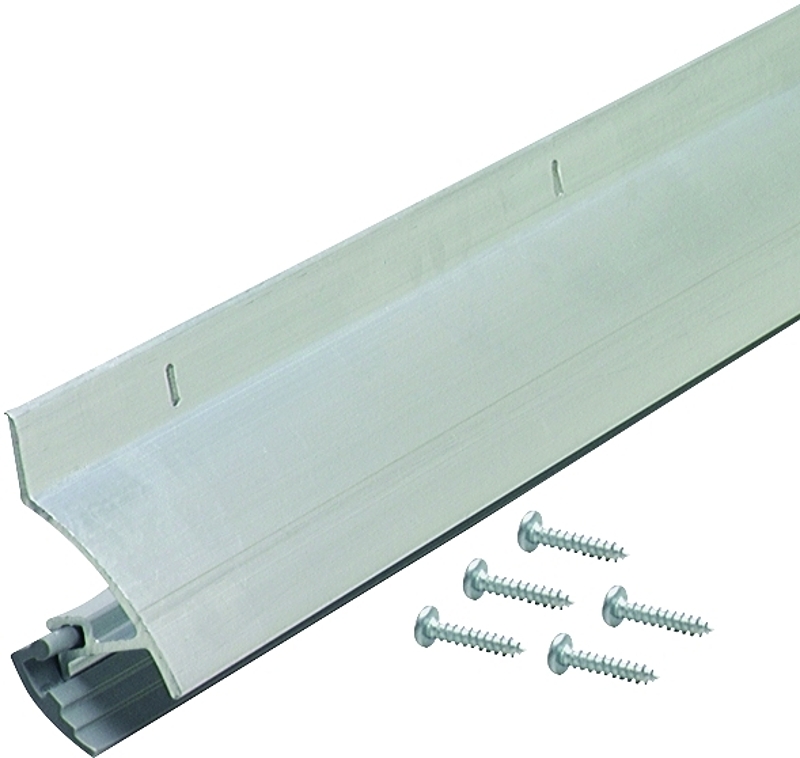M-D 05546 Door Bottom with Drip Cap, 36 in L, 3/4 in W, 1-7/8 in H, Aluminum, Silver