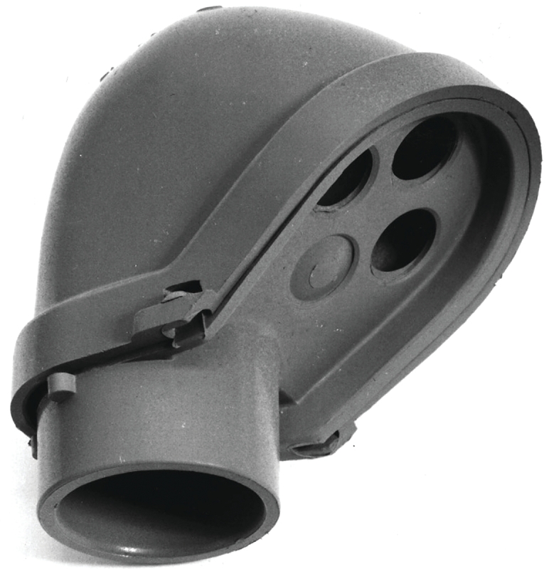 Carlon E998G-CAR Service Entrance Cap, 1-1/4 in Hub, 3-Knockout, PVC, Gray