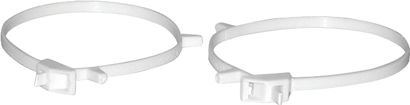Dundas Jafine 2C234ZW Adjustable Clamp, 3 to 4 in Duct, Clamping Range: 3 to 4 in, Plastic