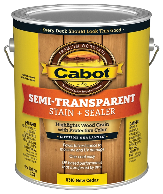 Cabot 140.0000316.007 Semi Transparent Stain, New Cedar