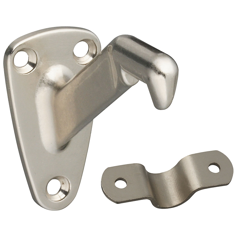 National Hardware N325-779 Handrail Bracket, 250 lb, Zinc, Satin Nickel