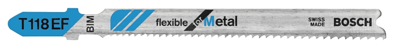 Bosch T118EF Jig Saw Blade, 3-5/8 in L, 18 TPI