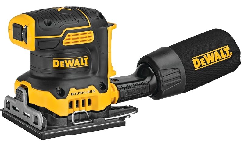 DEWALT 20V MAX XR DCW200B Brushless Cordless Variable-Speed Sander, Tool Only, 20 V, 6 Ah, 1/4 in Sheet, Quarter Sheet