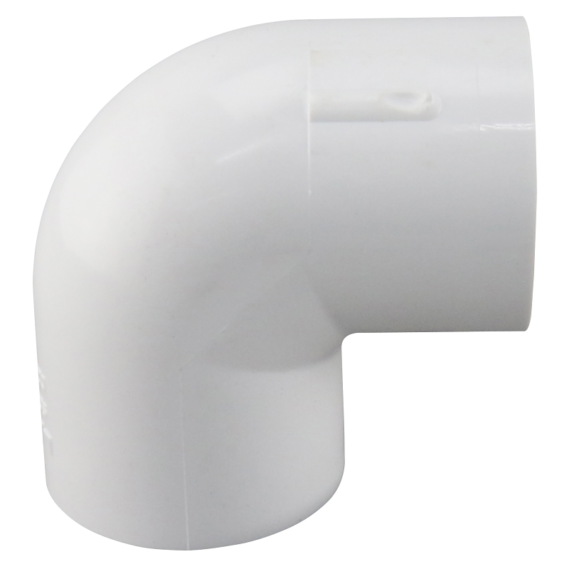 Lasco 406010CPRMC Pipe Elbow, 1 in, Slip-Joint, 90 deg Angle, PVC, White, SCH 40 Schedule