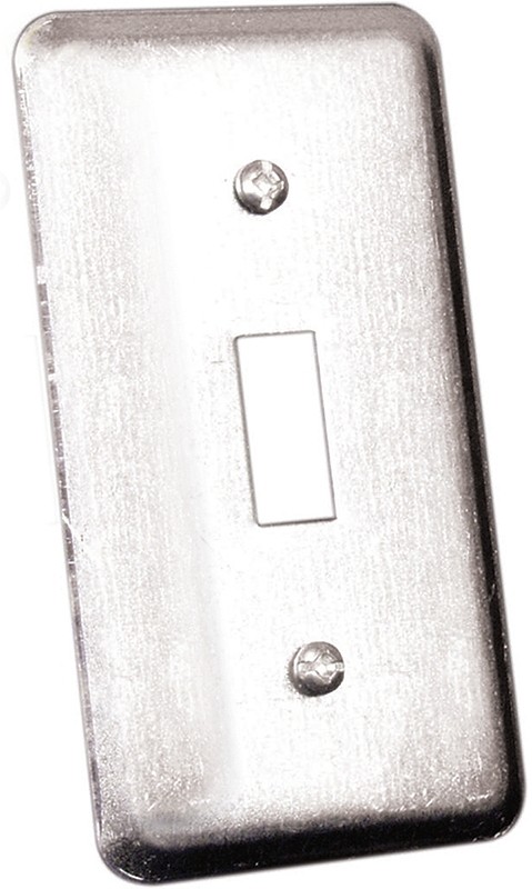 Hubbell 20C5BAR Utility Box Cover, 2-1/8 in W, 4 in L, Metal