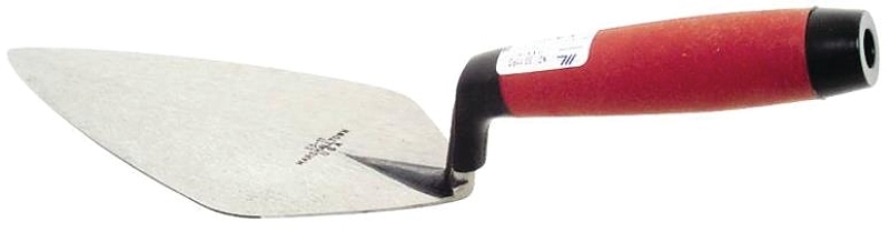 Marshalltown 33 10FG Brick Trowel, 10 in L Blade, 4-5/8 in W Blade, HCS Blade, Durasoft Handle, Durasoft Handle